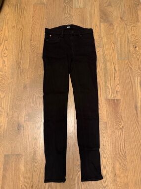 Hudson Jeans Black Slim Zip Front Jeans
